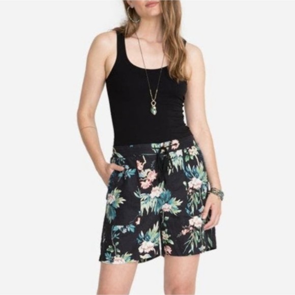 Johnny Was Workshop Heavy Linen Walking Shorts S